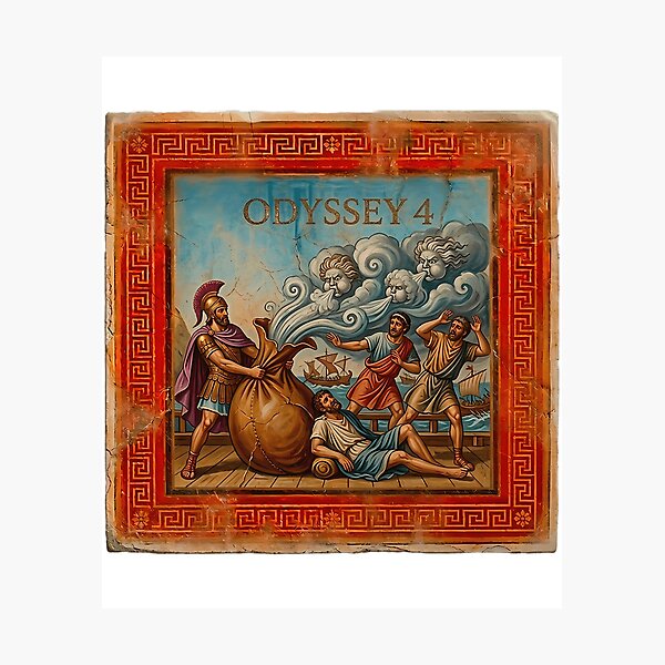 Item preview, Odyssey 4 Aeolus Wind Bag Ancient Greek Fresco Art designed and sold by ocelynneeay.