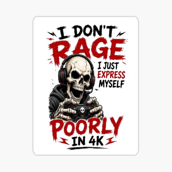 Item preview, Funny Skull Gamer Design designed and sold by StreetWave01.