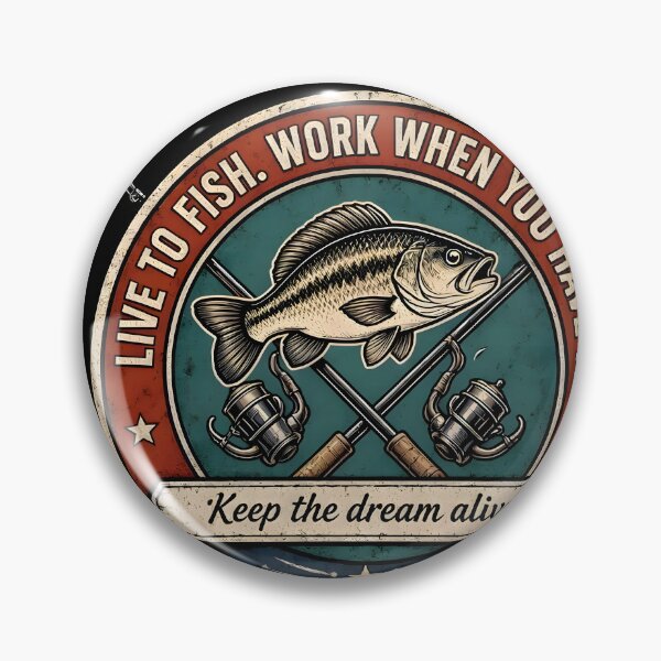 Item preview, Live to Fish Work When You Have To Funny Fishing Quote designed and sold by ZanyPaintbrush.