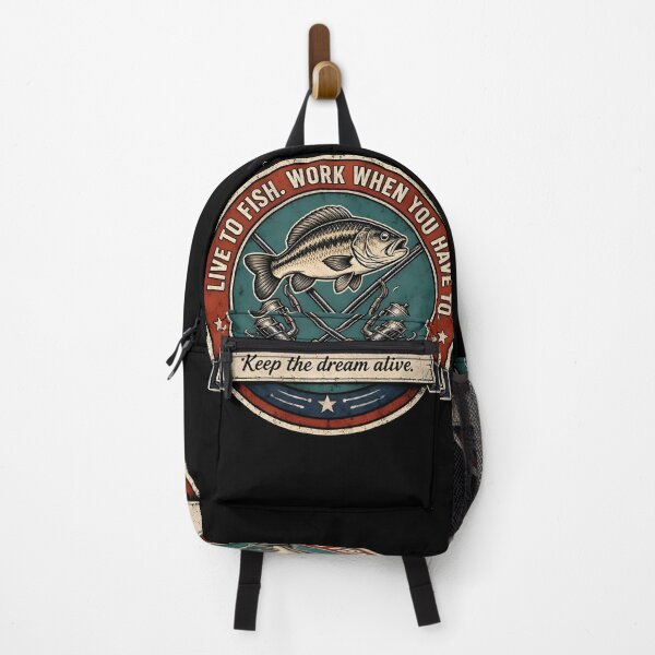 Item preview, Live to Fish Work When You Have To Funny Fishing Quote designed and sold by ZanyPaintbrush.