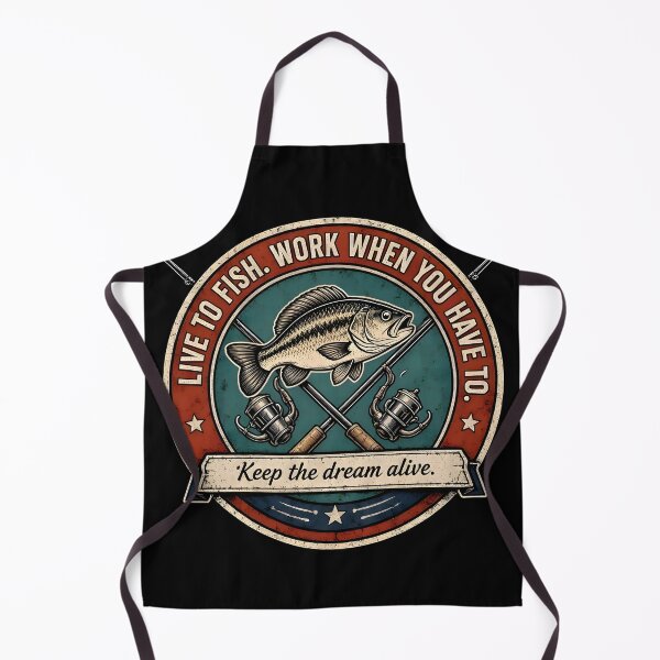 Item preview, Live to Fish Work When You Have To Funny Fishing Quote designed and sold by ZanyPaintbrush.