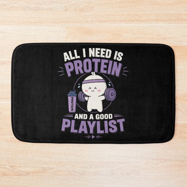 Item preview, All i need is protein, and a good playlist designed and sold by Konvero.