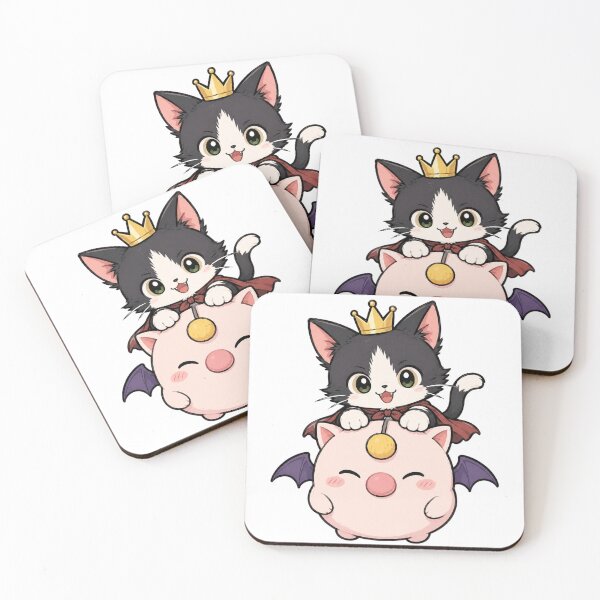 Item preview, Chibi Cait Sith and Moogle Final Fantasy 7 | FFVII Fanart designed and sold by bapupa.