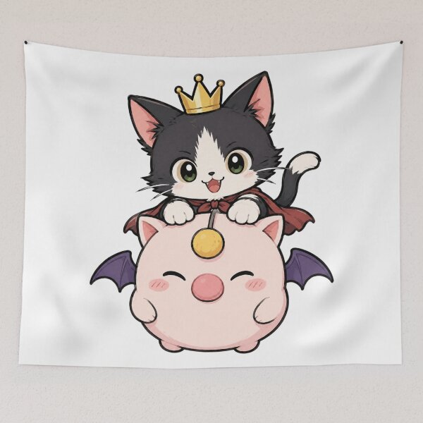 Artikelvorschau, Chibi Cait Sith und Moogle Final Fantasy 7 | FFVII Fanart entworfen und verkauft von bapupa.