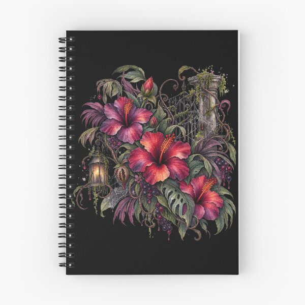 Item preview, Haunted Hibiscus Garden | Moody Gothic Botanical Watercolor | Dark Tropical Floral Art designed and sold by IamNolmo.