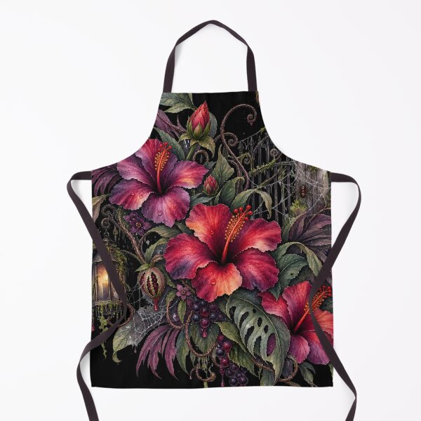 Item preview, Haunted Hibiscus Garden | Moody Gothic Botanical Watercolor | Dark Tropical Floral Art designed and sold by IamNolmo.