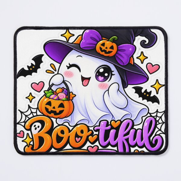 Item preview, Cute Boo-tiful Halloween Ghost Witch Sticker designed and sold by Genzfirevibes.
