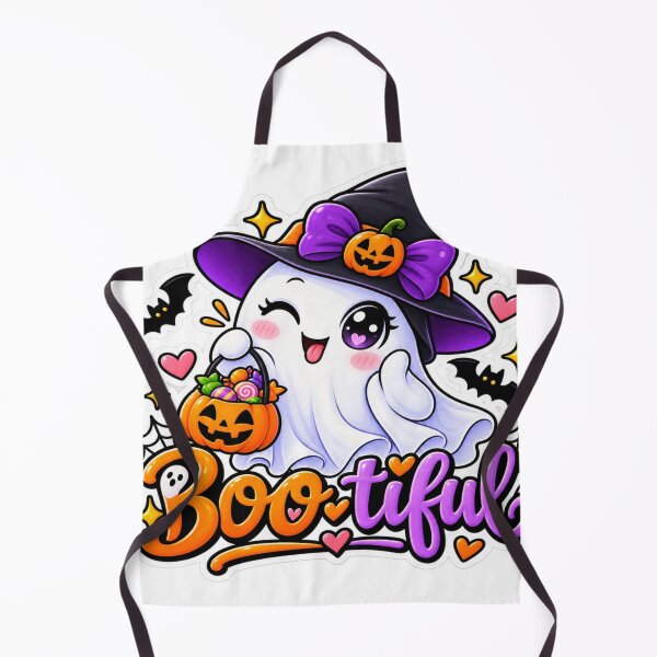 Item preview, Cute Boo-tiful Halloween Ghost Witch Sticker designed and sold by Genzfirevibes.