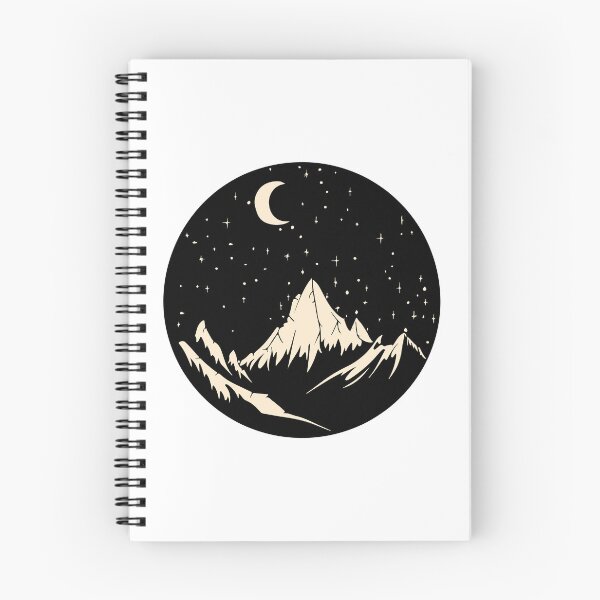 Item preview, Minimalist Starry Night Mountain Peak Circle designed and sold by Vision Crafted.