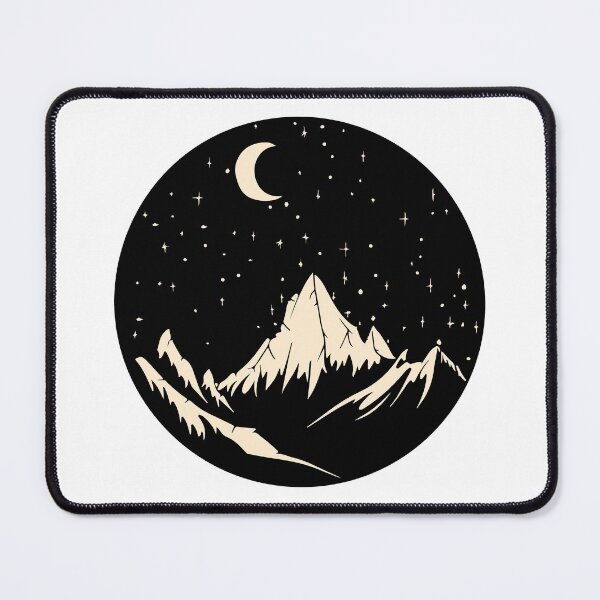 Item preview, Minimalist Starry Night Mountain Peak Circle designed and sold by Vision Crafted.