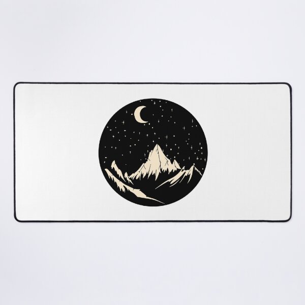 Item preview, Minimalist Starry Night Mountain Peak Circle designed and sold by Vision Crafted.