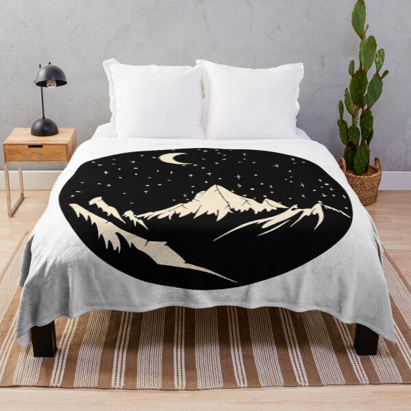 Item preview, Minimalist Starry Night Mountain Peak Circle designed and sold by Vision Crafted.