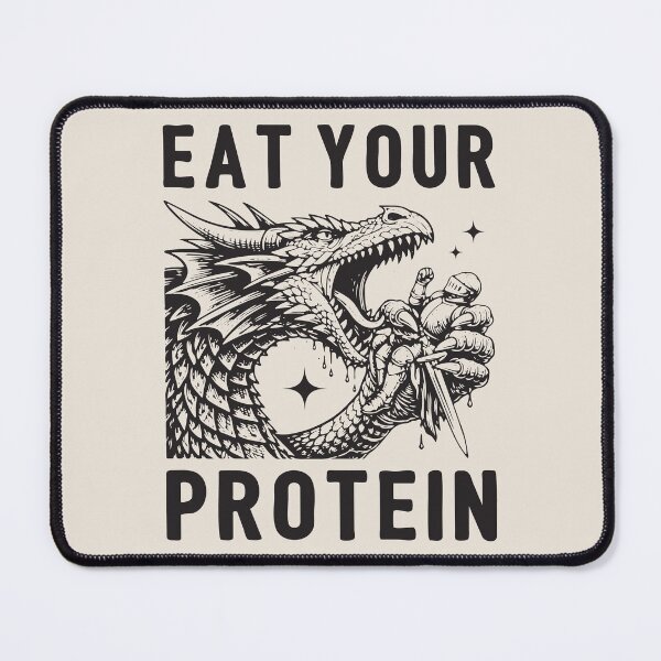 Item preview, Eat Your Protein II - Funny Dragon Gym Bodybuilding designed and sold by Lemon Pepper.