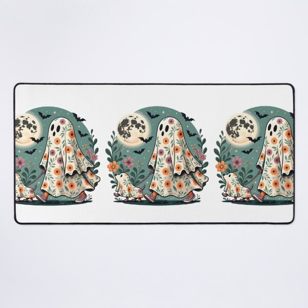 Item preview, Halloween Floral Ghost Dog Walking funny Spooky gift designed and sold by Amzkao.