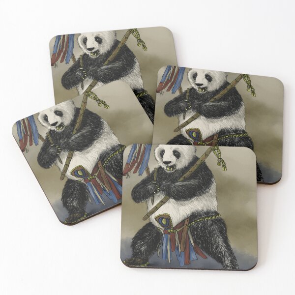 Item preview, Warrior Panda with Tribal Weapons designed and sold by J-Mindful.