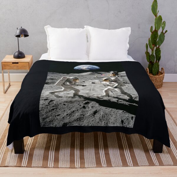 Item preview, Two NASA astronauts fencing on the moon designed and sold by WiseBow.