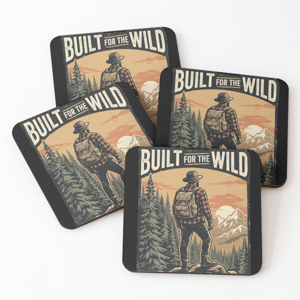 Item preview, Built For The Wild – Vintage Hiker Mountain Forest T-Shirt – Outdoor Adventure Art designed and sold by @SHINTOSARTSTORE.