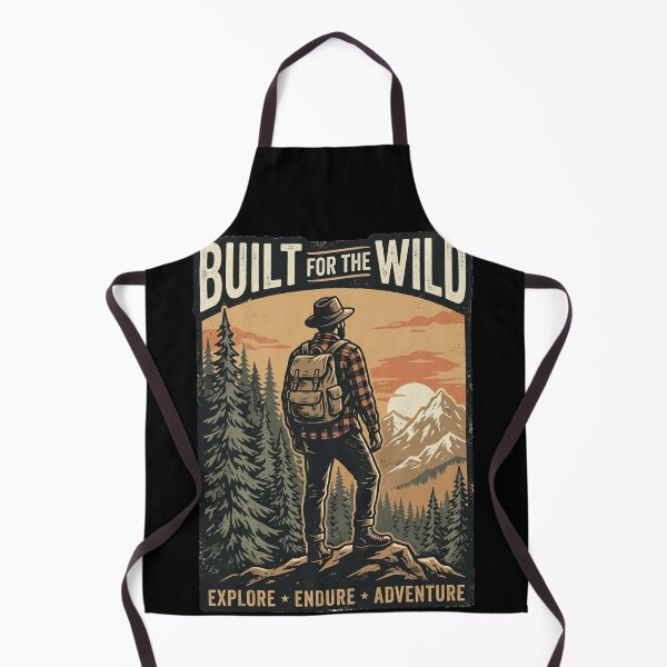 Item preview, Built For The Wild – Vintage Hiker Mountain Forest T-Shirt – Outdoor Adventure Art designed and sold by @SHINTOSARTSTORE.