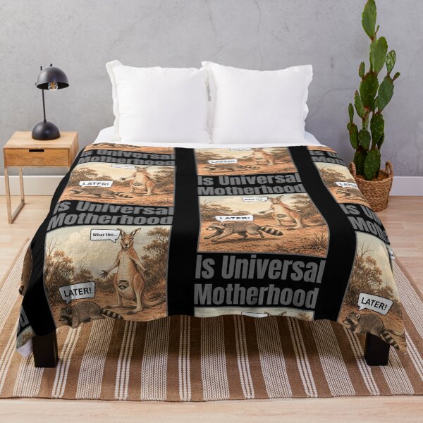 Item preview, Motherhood Is Universal - Funny Kangaroo & Raccoon Motherhood Humor designed and sold by tellia-kallisto.