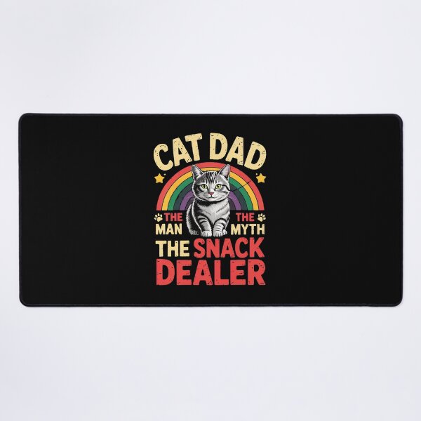 Item preview, Cat Dad The Man The Myth The Snack Dealer Rainbow designed and sold by OlyvieArt.