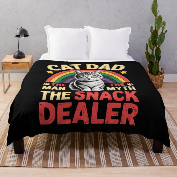 Item preview, Cat Dad The Man The Myth The Snack Dealer Rainbow designed and sold by OlyvieArt.