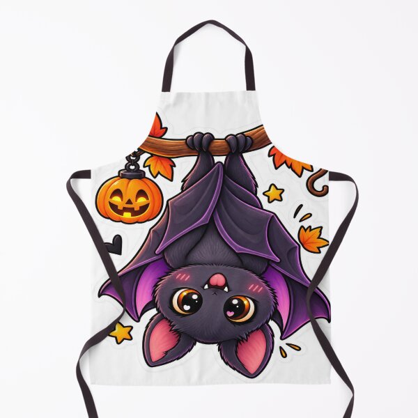 Item preview, Cute Halloween Bat Hanging Upside Down Pumpkin Sticker designed and sold by Genzfirevibes.