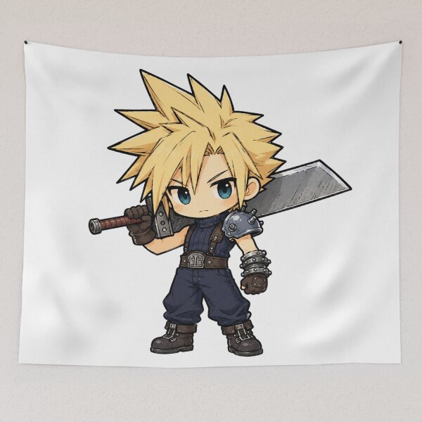 Artikelvorschau, Chibi Cloud Strife Final Fantasy 7 | FFVII Fanart entworfen und verkauft von bapupa.