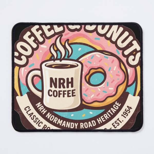 Item preview, NRH Coffee & Donuts Classic Roast & Sweet Treats Est 1968 Vintage Coffee Shop Sign designed and sold by Normandy Road Heritage™ - Vintage Garage Art.