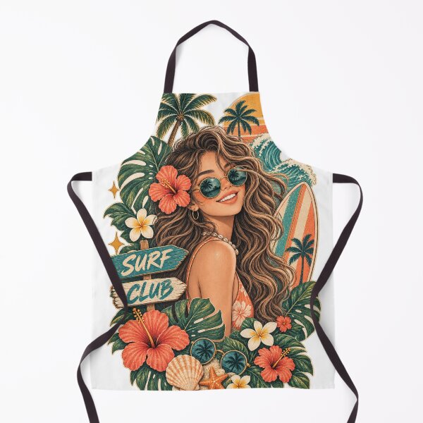 Item preview, Surf Club Girl – Tropical Hibiscus Beach Boho Art – Summer Surf T-Shirt designed and sold by @SHINTOSARTSTORE.
