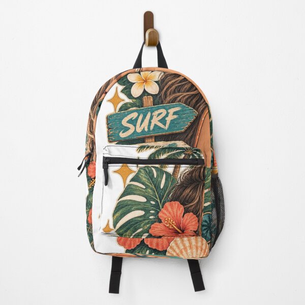 Item preview, Surf Club Girl – Tropical Hibiscus Beach Boho Art – Summer Surf T-Shirt designed and sold by @SHINTOSARTSTORE.