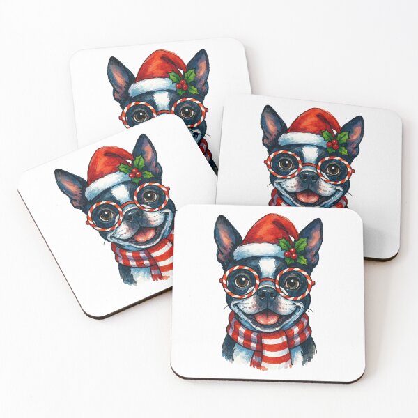 Item preview, Boston Terrier Dog Christmas designed and sold by Timeless Bond Designs.