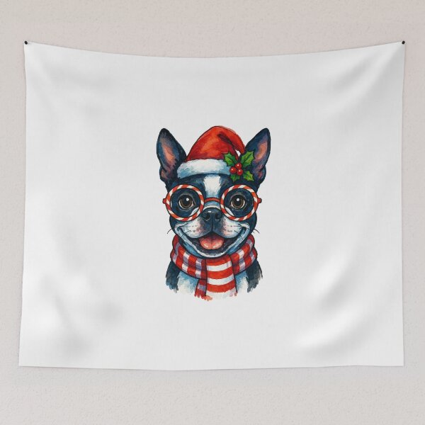 Item preview, Boston Terrier Dog Christmas designed and sold by Timeless Bond Designs.