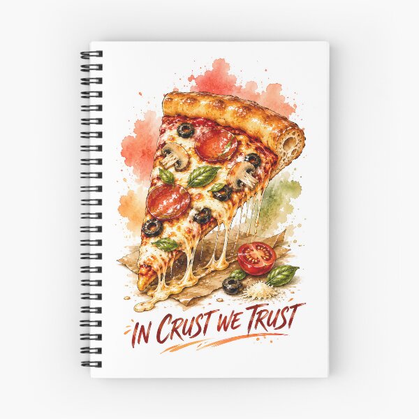 Item preview, In Crust We Trust - Funny Pizza Lover Illustration designed and sold by Shadow Sprite Art.