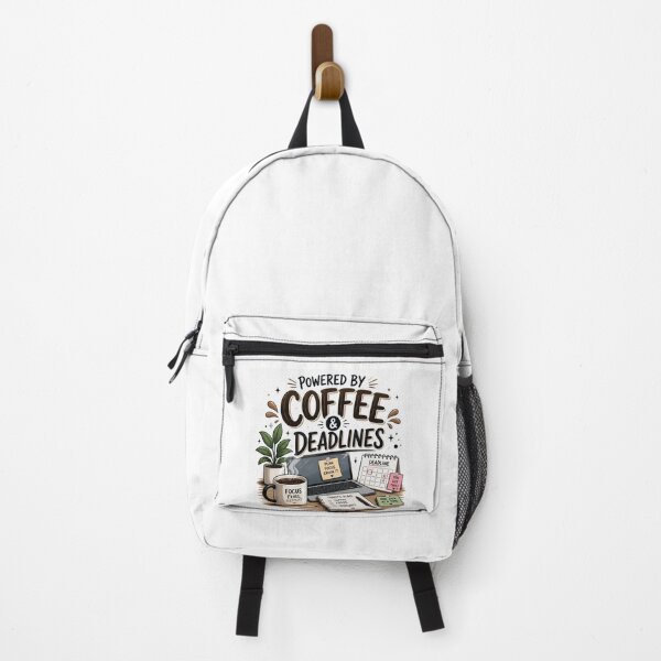 Item preview, Powered by Coffee and Deadlines Funny Work Life designed and sold by TibbuTees.