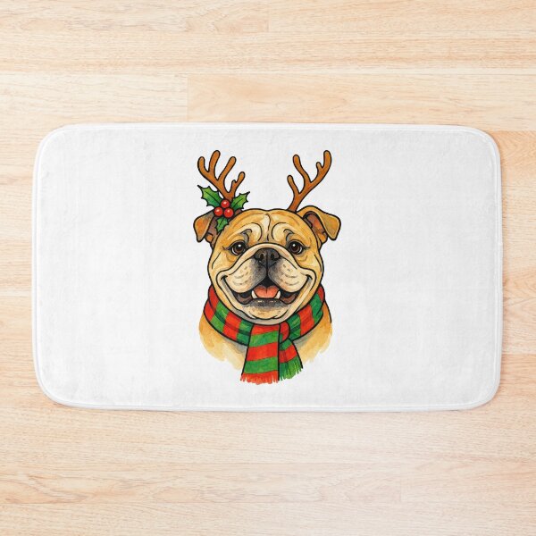 Item preview, Bulldog Dog Christmas designed and sold by Timeless Bond Designs.
