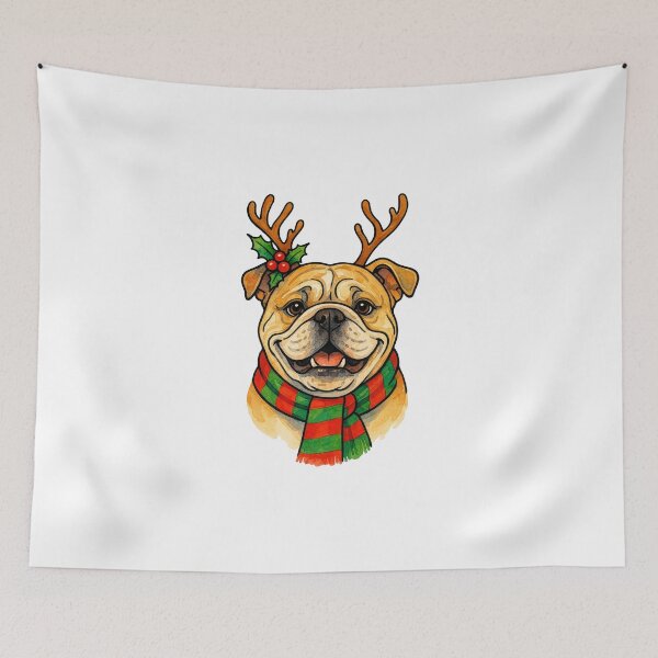 Item preview, Bulldog Dog Christmas designed and sold by Timeless Bond Designs.
