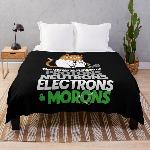 Item preview, Cat Scientist Protons Neutrons Electrons Morons designed and sold by OlyvieArt.
