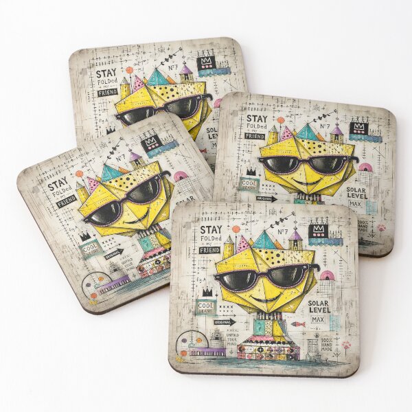 Item preview, Paper Origami Emoticon | Stylish Sunglasses Smiley Art designed and sold by Marcu Ioachim.