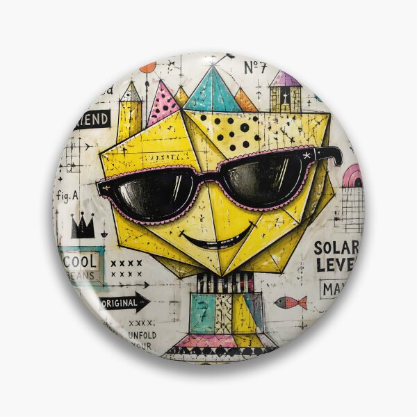 Item preview, Paper Origami Emoticon | Stylish Sunglasses Smiley Art designed and sold by Marcu Ioachim.