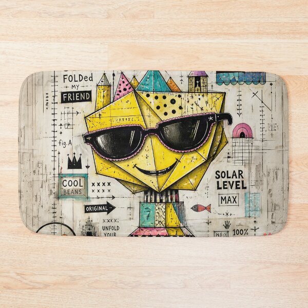 Item preview, Paper Origami Emoticon | Stylish Sunglasses Smiley Art designed and sold by Marcu Ioachim.