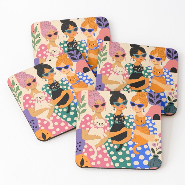 Item preview, Girls and Kitties designed and sold by NeuroArtGallery.