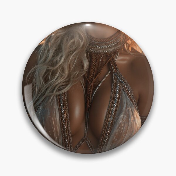 Item preview, Golden Hour Blonde in Shimmering Boho Outfit | Sexy Pin-Up for Man Cave designed and sold by Synth Seduction.