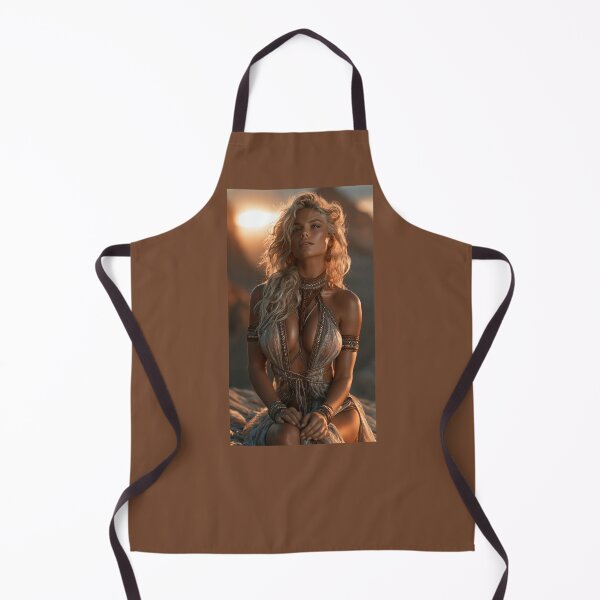 Item preview, Golden Hour Blonde in Shimmering Boho Outfit | Sexy Pin-Up for Man Cave designed and sold by Synth Seduction.
