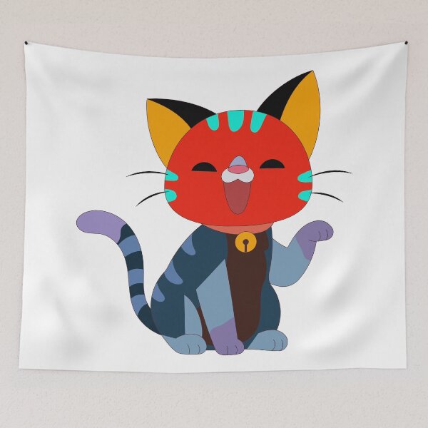Item preview, Colorful Japanese Lucky Cat - Cute Maneki Neko Illustration designed and sold by NAMASTHE WORLD.