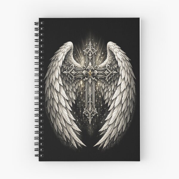 Item preview, Gothic Winged Cross – Angelic Dark Fantasy designed and sold by TroviTutto.