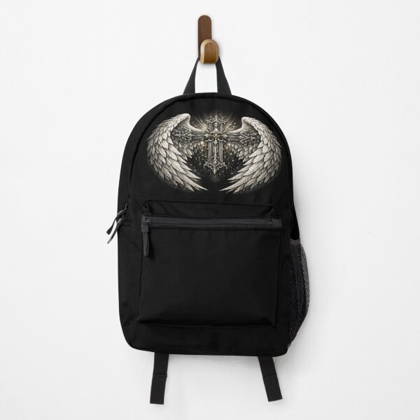 Item preview, Gothic Winged Cross – Angelic Dark Fantasy designed and sold by TroviTutto.