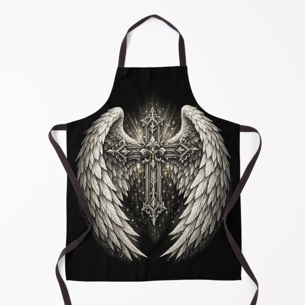 Item preview, Gothic Winged Cross – Angelic Dark Fantasy designed and sold by TroviTutto.