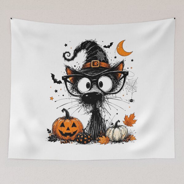 Item preview, funny Halloween Black Cat  dog lover pet gift designed and sold by Amzkao.