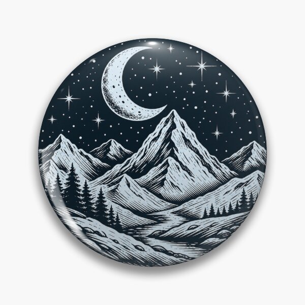 Item preview, Mystical Winter Mountain Moonrise Circle designed and sold by Vision Crafted.
