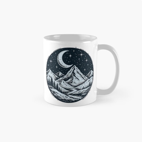 Item preview, Mystical Winter Mountain Moonrise Circle designed and sold by Vision Crafted.